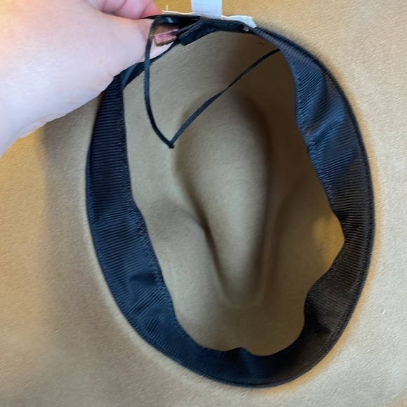 Free People Felted Tan Wool Wide Brim Cowboy Hat OS main image 7